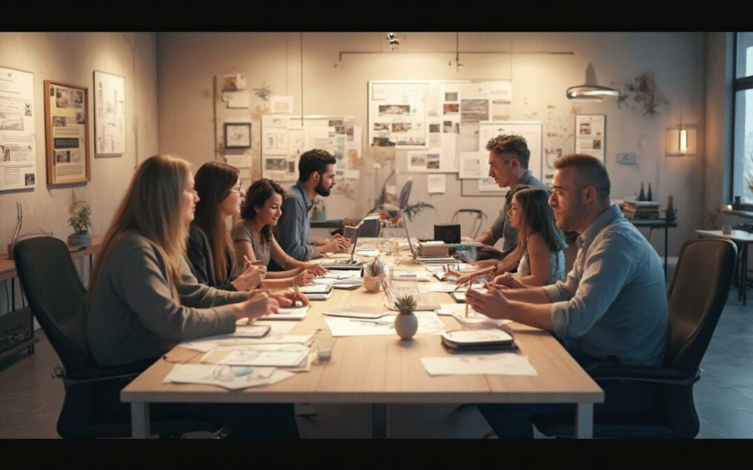 Groupe de personnes travaillant ensemble dans un bureau