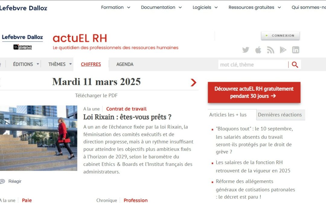 Actuel RH : le média référence des professionnels des ressources humaines